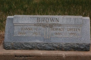 Horace Greely Brown Grave