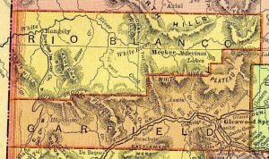 Garfield County Map, originally published in 1885 by George F Cram